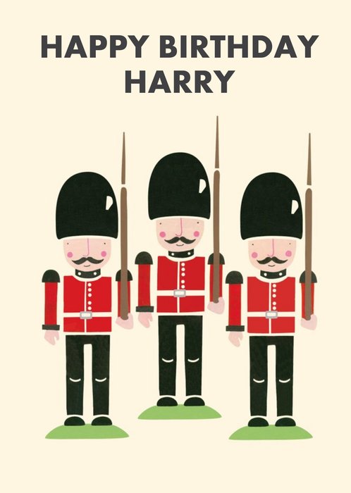 Royal Guards Personalised Happy Birthday Card