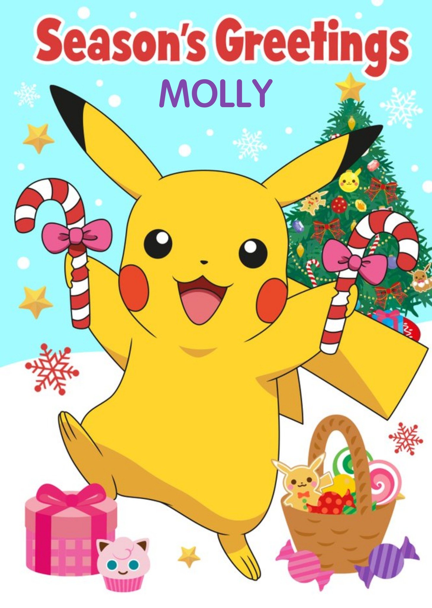 Pokemon Characters Season's Greetings Card Ecard