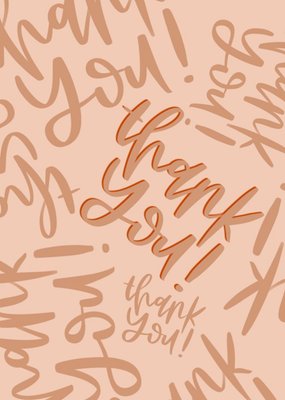 The Lyons Den Illustration Thank You Typographic Lettering Card