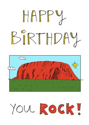 Felt Studios Aussie Rock Birthday Card