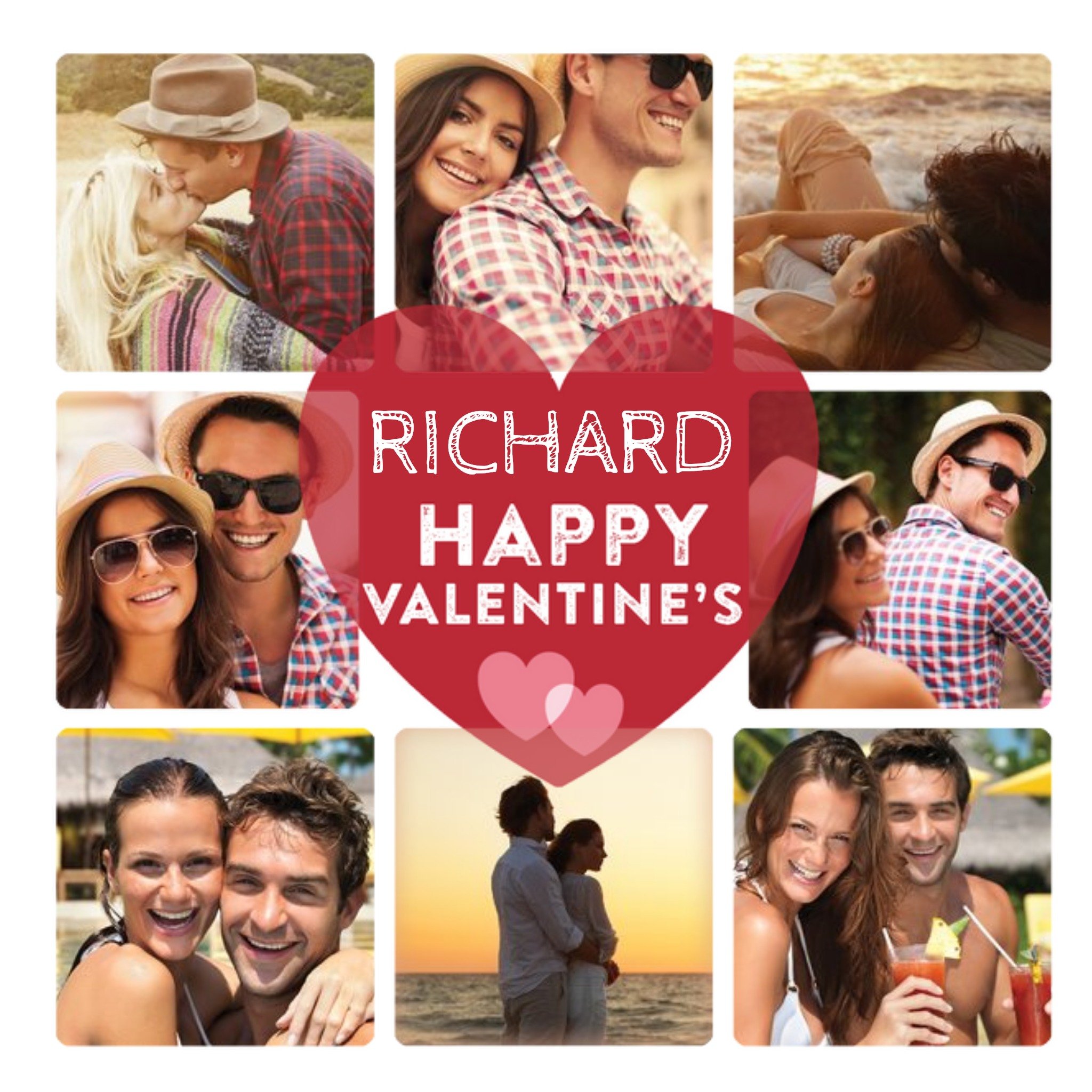 Moonpig Valentine's Day Photo Card - Create Your Own Photo College On This Square Valentine's Day Ca
