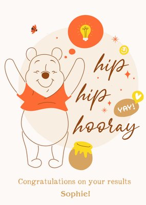 Winnie The Pooh Hip Hip Hooray Congratulations On Your Results Card