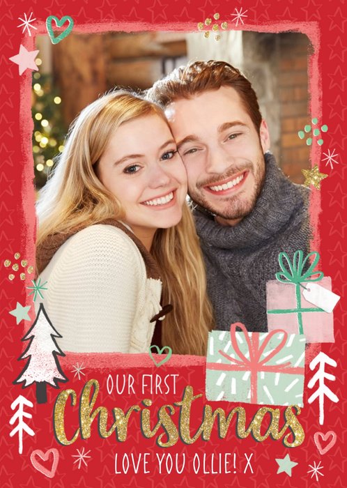 Our First Christmas Photo Upload Christmas Card