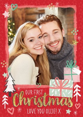 Our First Christmas Photo Upload Christmas Card
