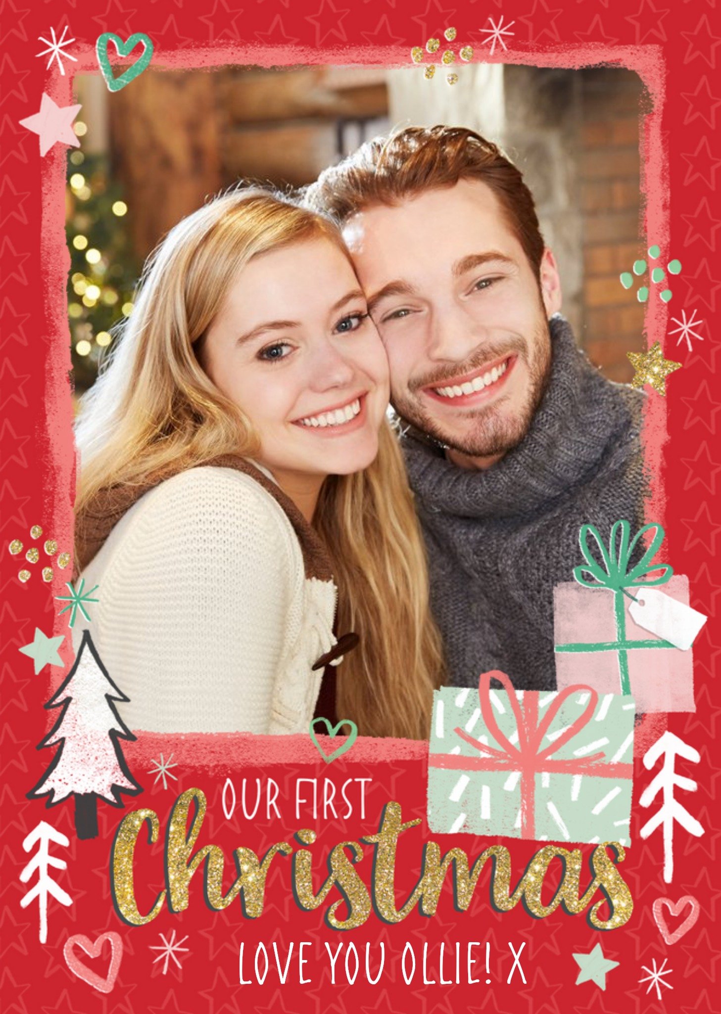 Our First Christmas Photo Upload Christmas Card Ecard