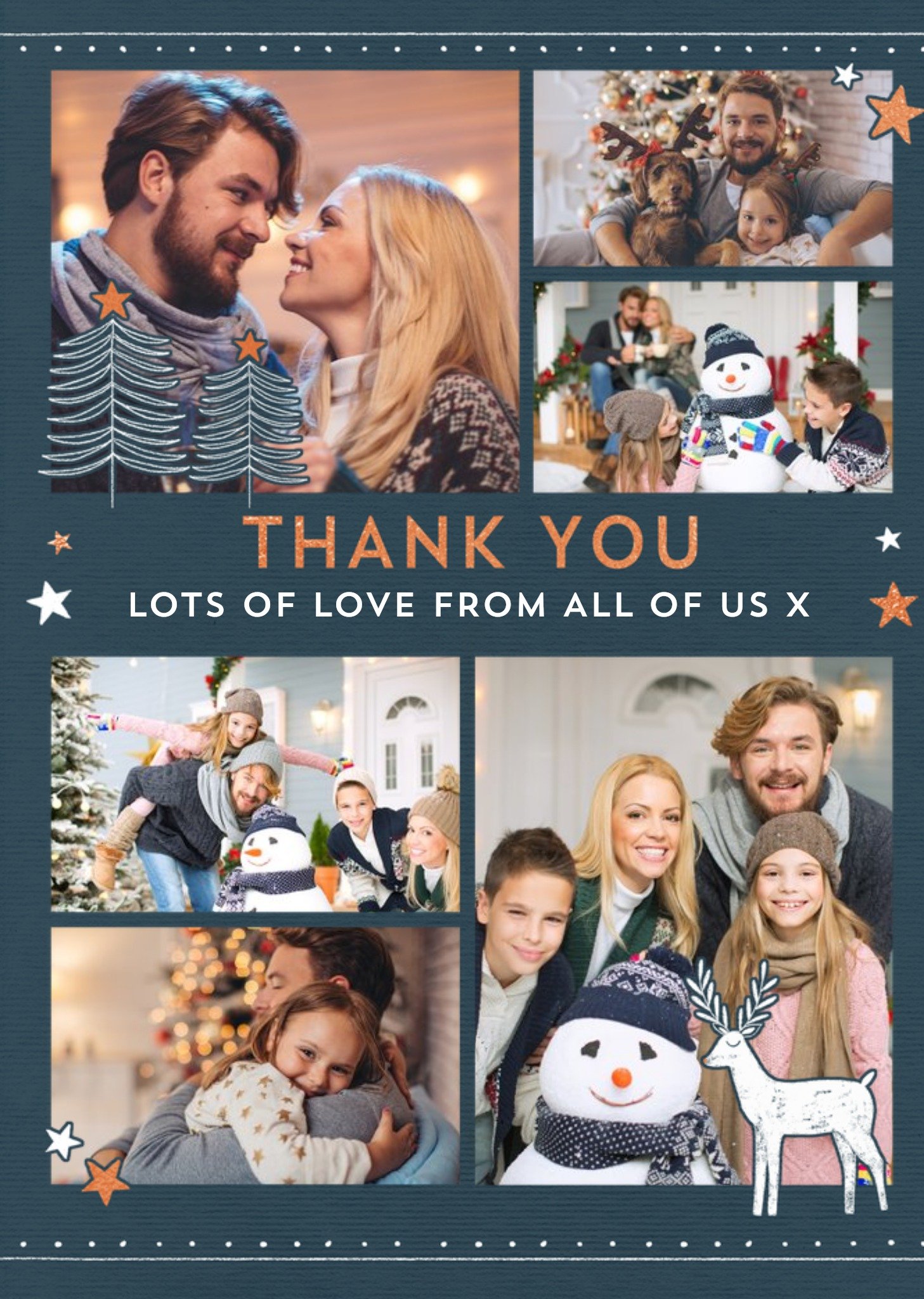 Christmas Thank You Photo Upload Card