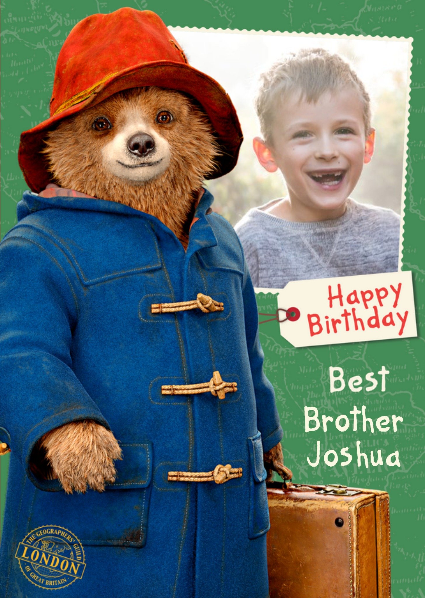 Paddington Bear Paddington Birthday Brother Photo Upload Card Ecard