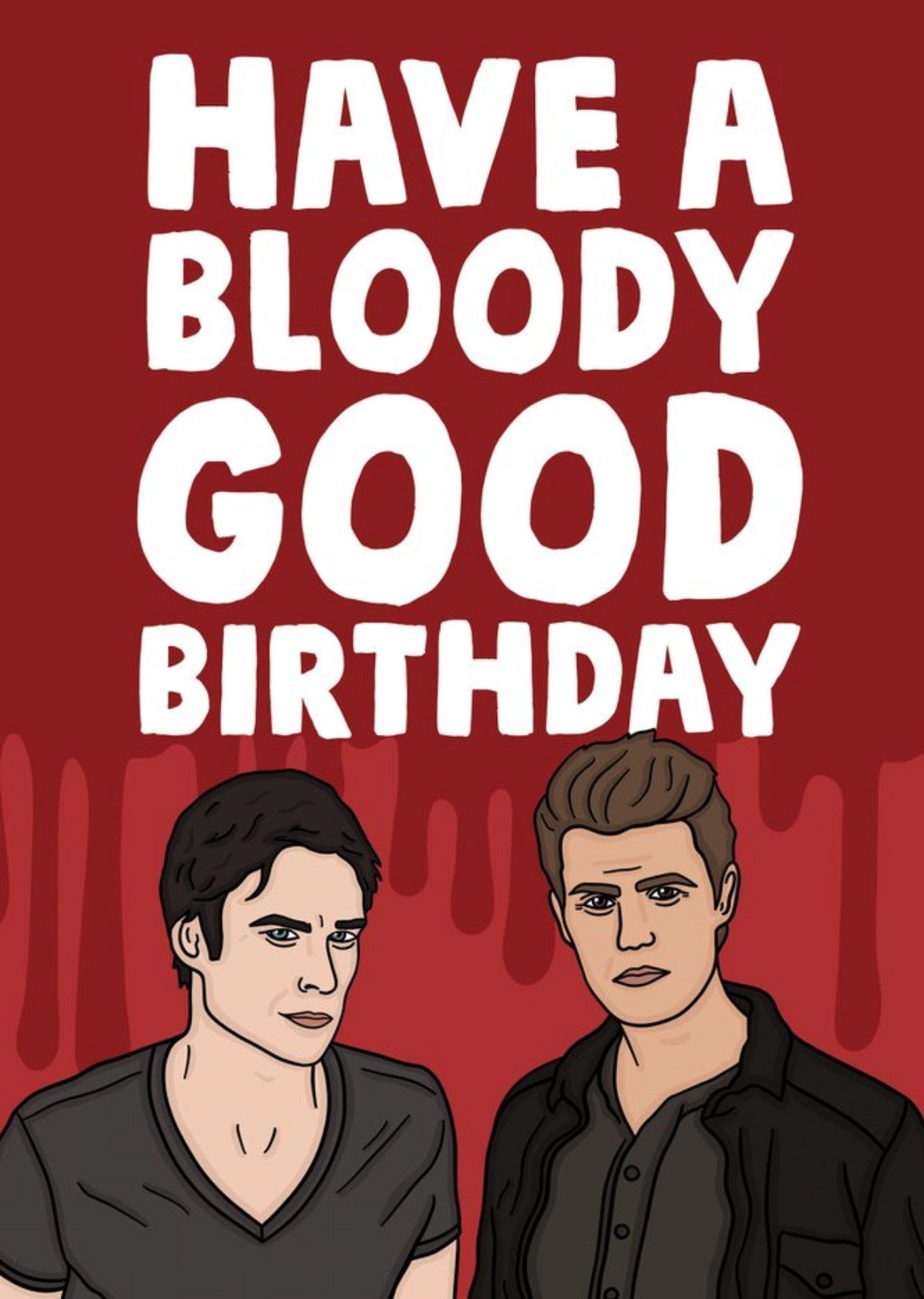 Moonpig Funny Vampire Have A Bloody Good Birthday Card, Large