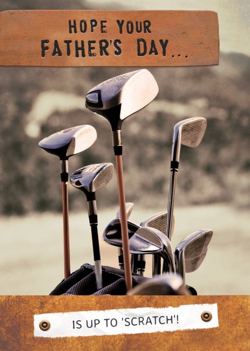 Pigment Father's Day card - Hope your Father's Day.. Is up to 'Scratch'!