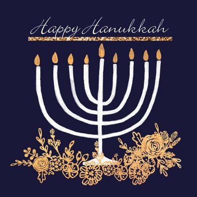 Happy Hanukkah Personalised Menorah Card