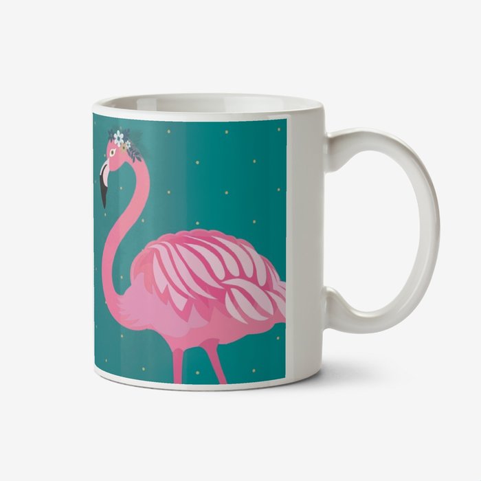 Cute Twin Flamingo Illustrated Mug