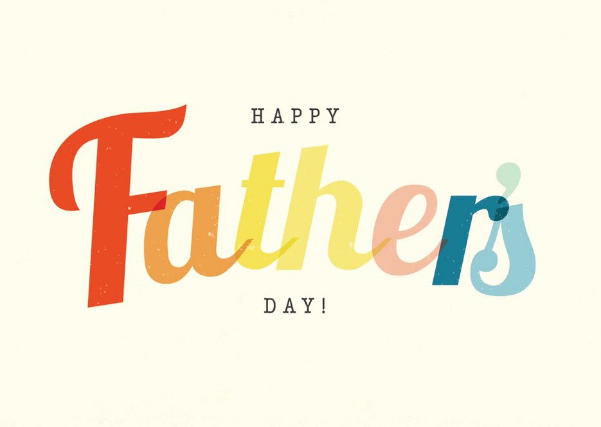 Colourful Vintage Lettering Father's Day Card Ecard