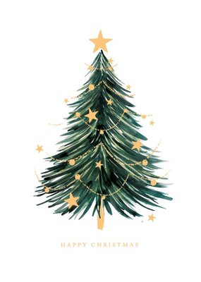 Illustration Of A Christmas Tree Christmas Card