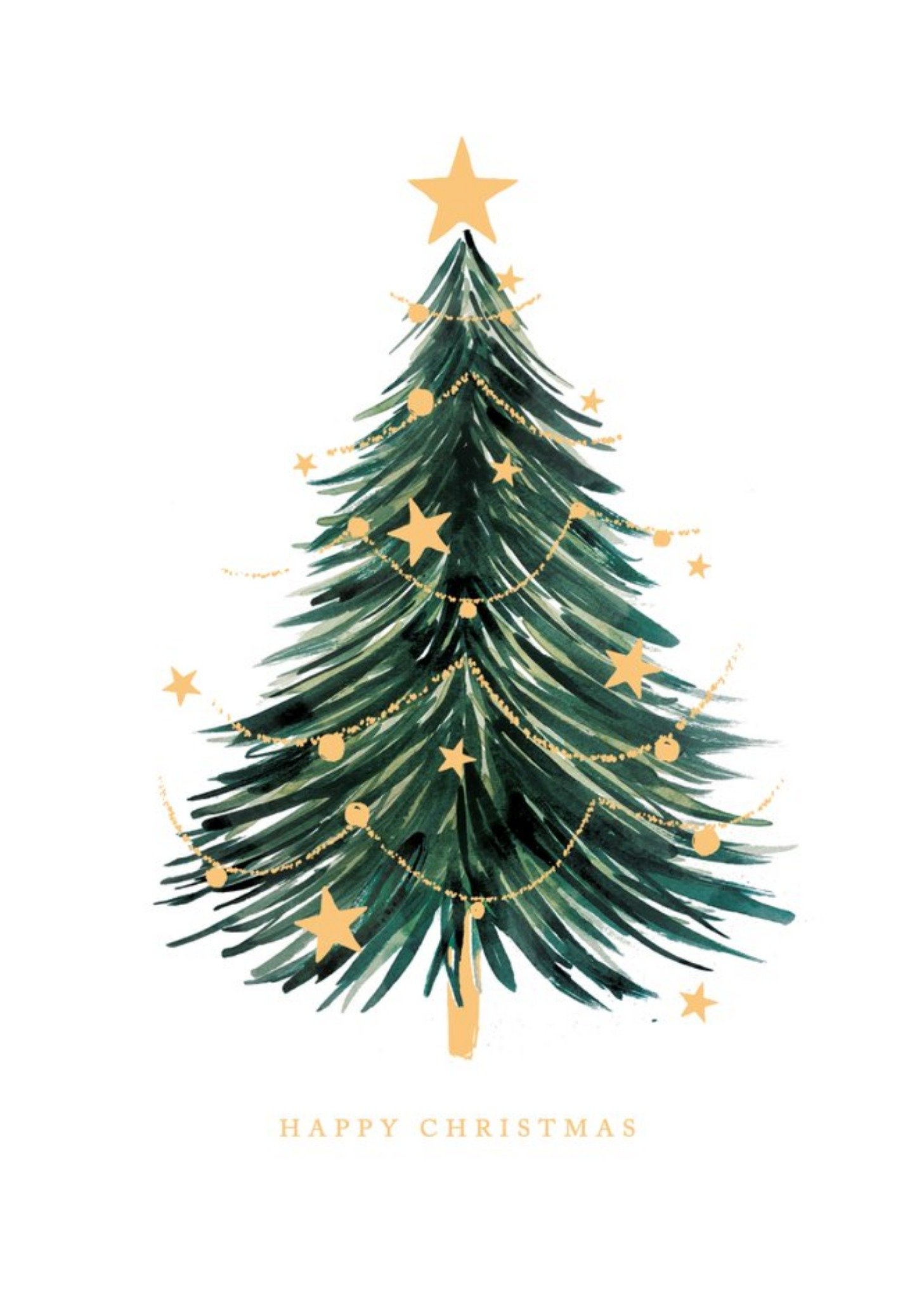 Moonpig Illustration Of A Christmas Tree Christmas Card Ecard