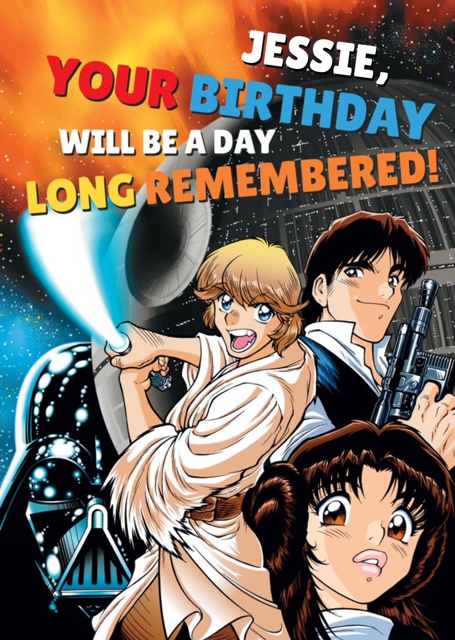 Manga Star Wars Illustrated A Day Long Remembered Birthday Card Ecard
