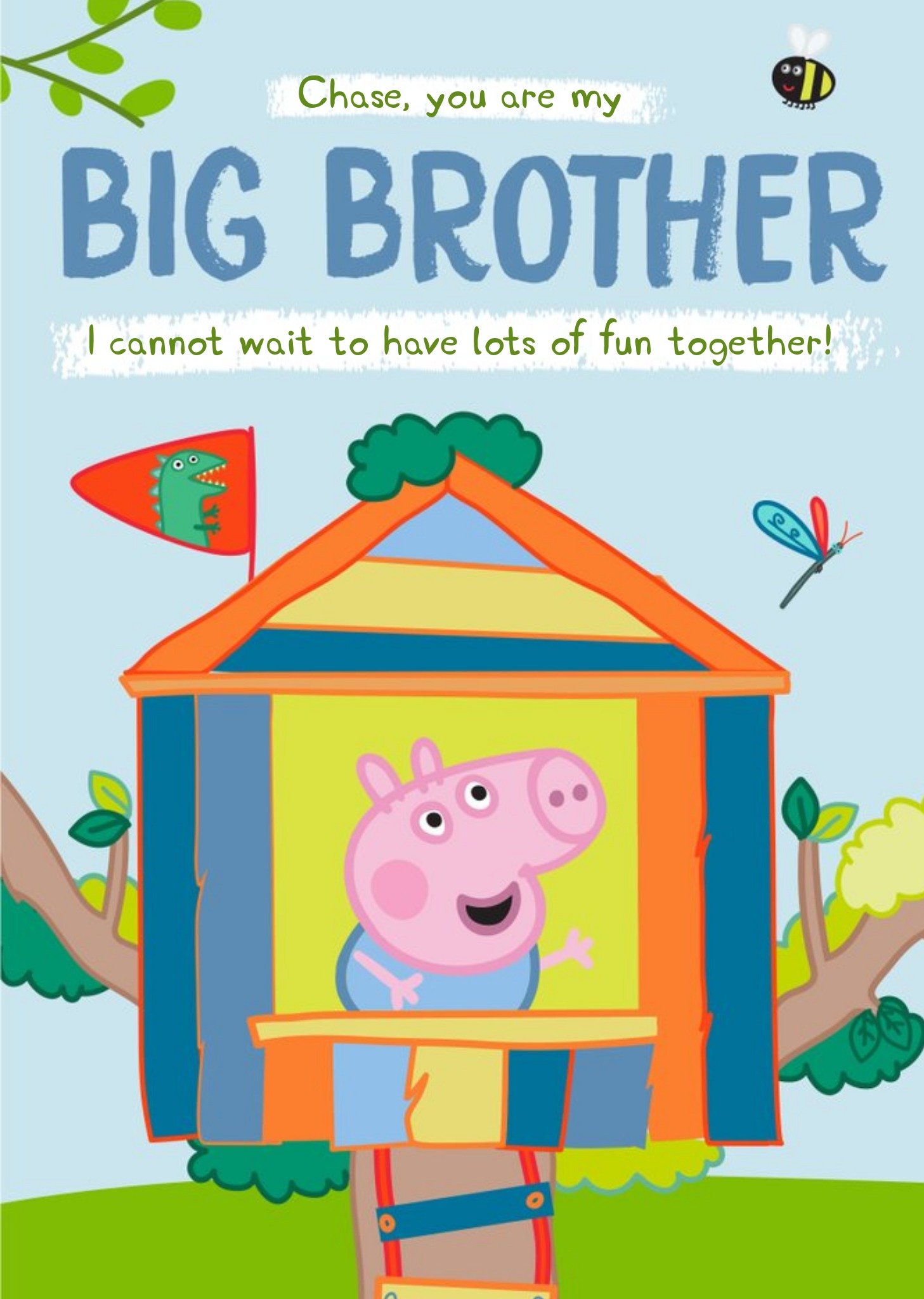 New Baby Card - Big Borther - Peppa Pig, Large