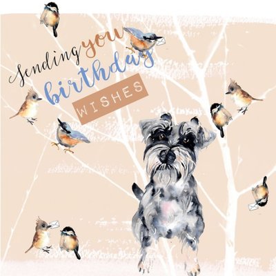 Illustrated Watercolour Dogs Sending You Birthday Wishes Birthday Card