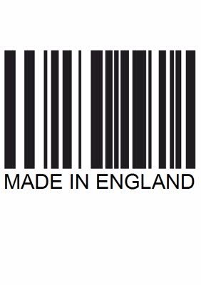 Black Barcode On White Background Made In England Tshirt