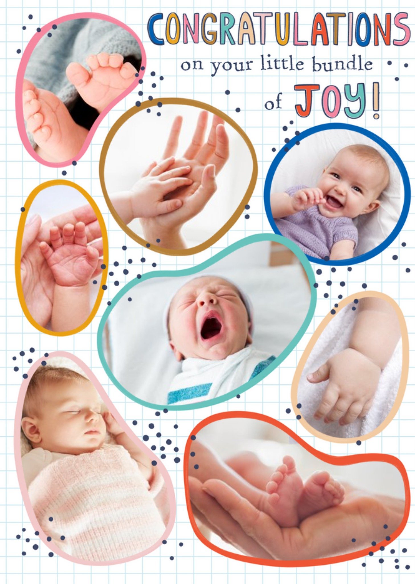 Multiple Photo Upload Little Bundle Of Joy New Baby Card Ecard