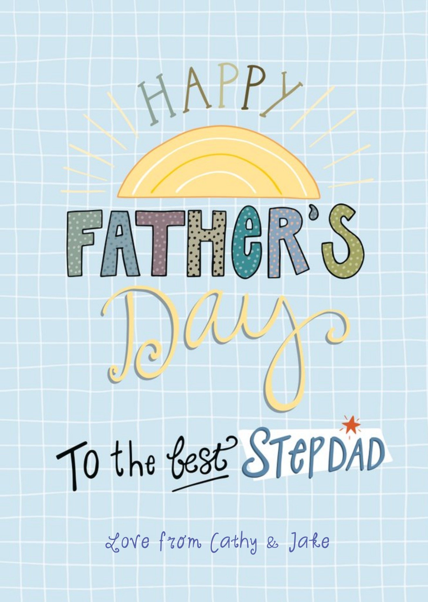 Moonpig Sunshine To The Best Stepdad Father's Day Card, Large