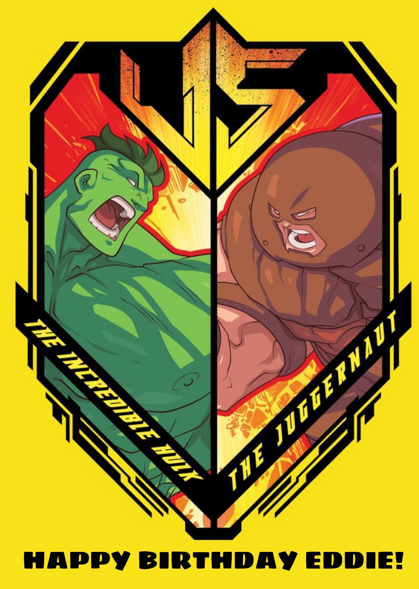 Disney Marvel Comics Avengers Hulk And Juggernaut Birthday Card Ecard