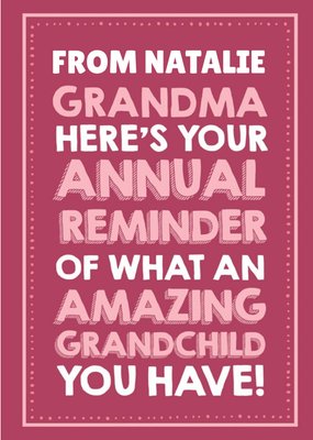 Jam and Toast Typographic Funny Humour Grandmother Birthday Card