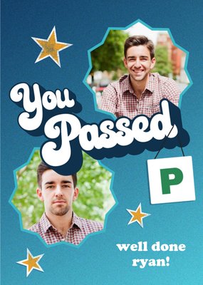  Retro Typography With Starburst Photo Frames You Passed Your Driving Test Photo Upload Card
