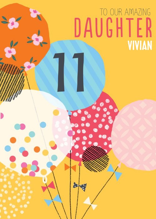 Illustrative multi balloon Birthday Card