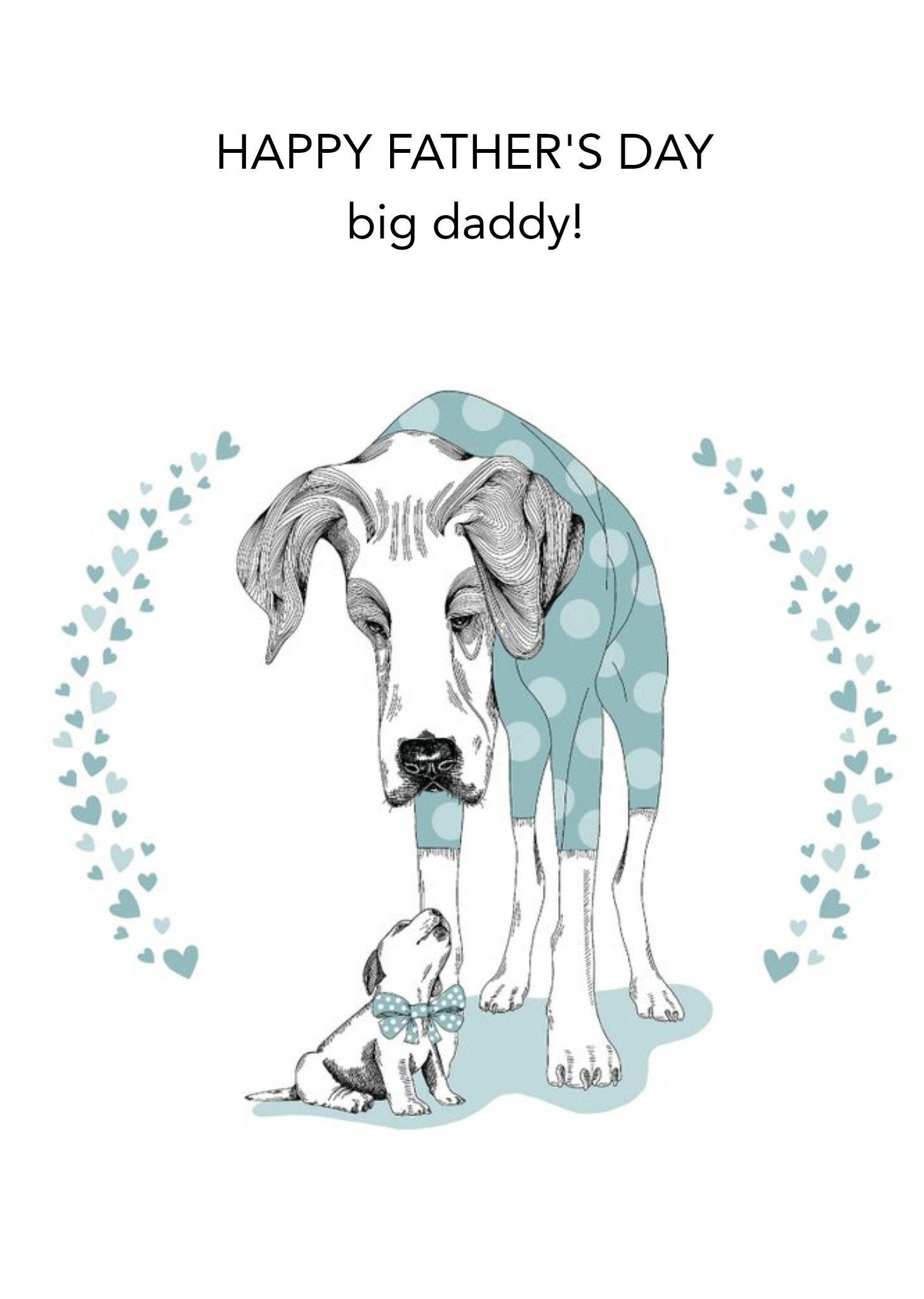 Moonpig Modern Dog Big Daddy Father's Day Card Ecard