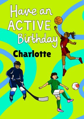 Happy Active Birthday Card