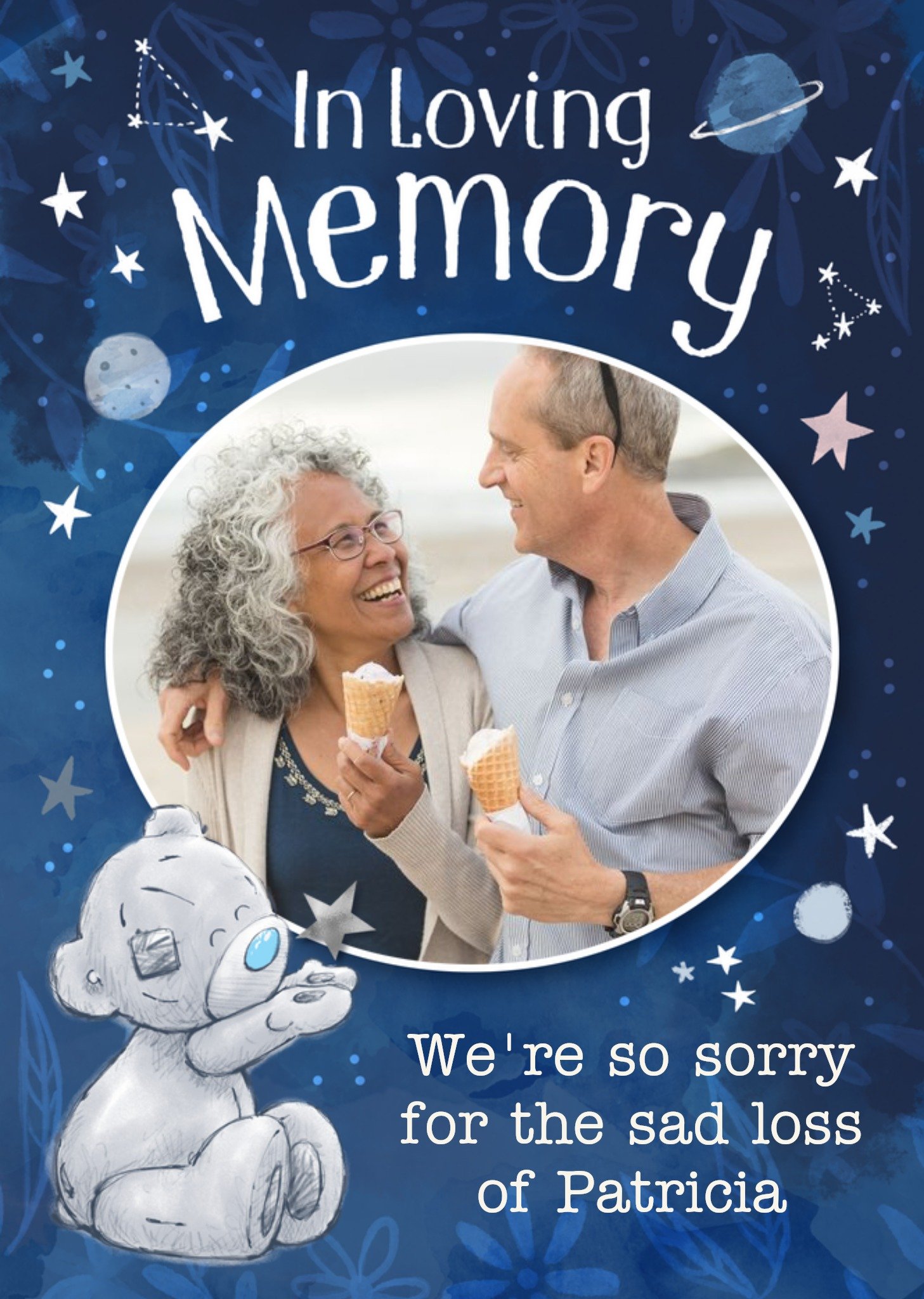 Me To You Tatty Teddy In Loving Memory Stars And Planets Sympathy Card