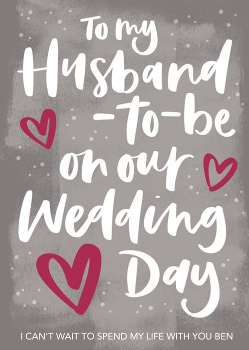 Cute Wedding Day Card To my Husband To  be on our Wedding Day