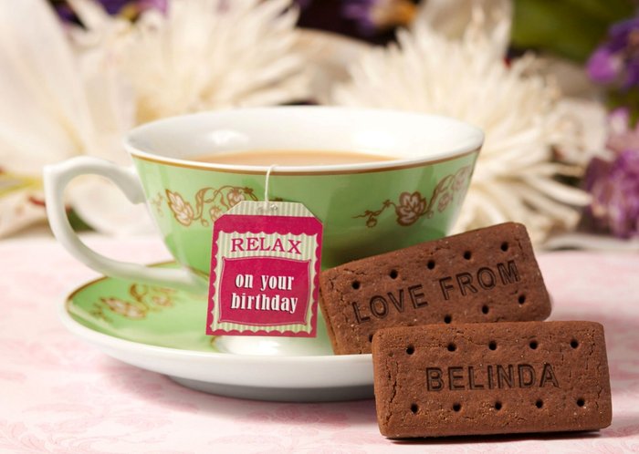 Tea & Biscuits Birthday Card