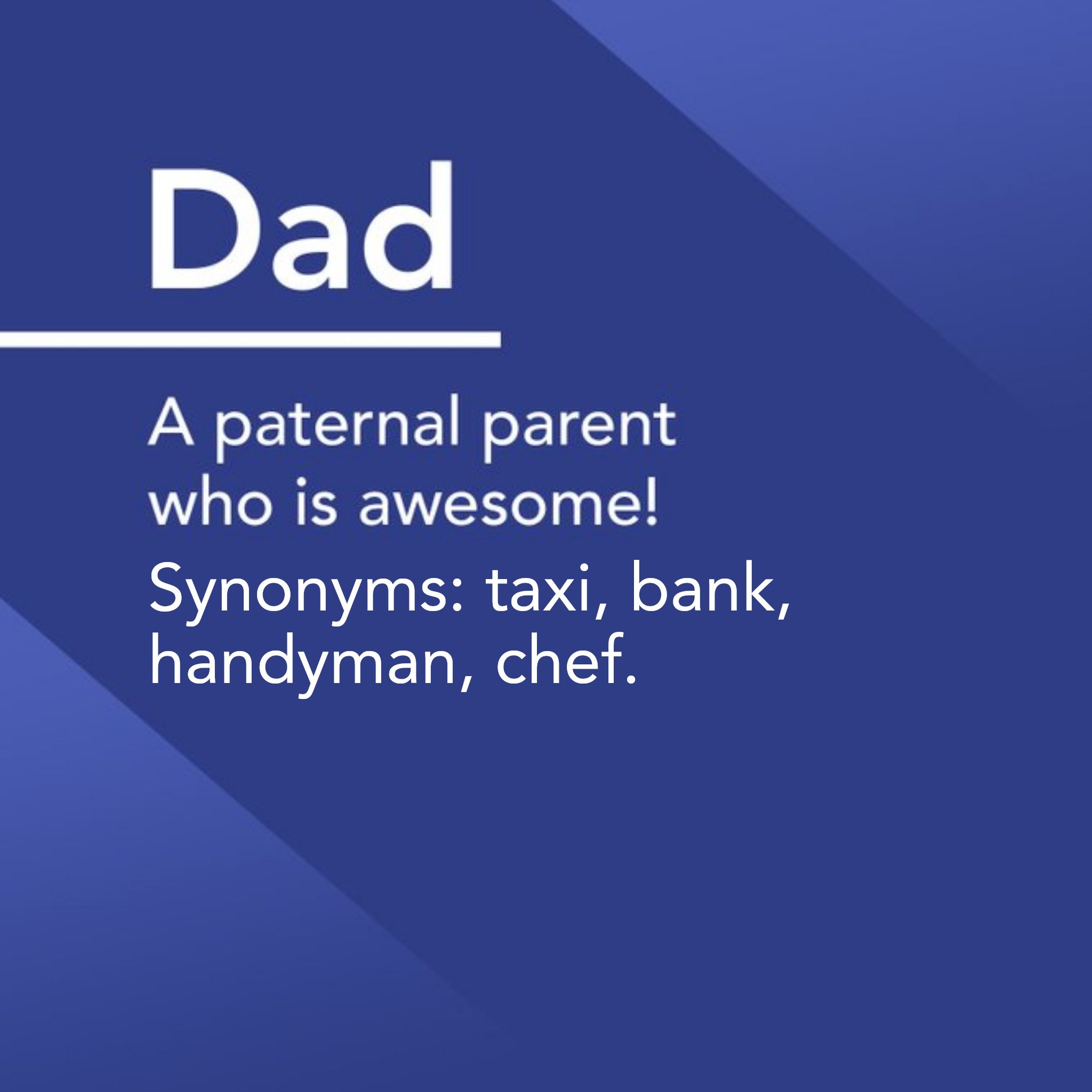 Definition Of Dad Father's Day Card, Square