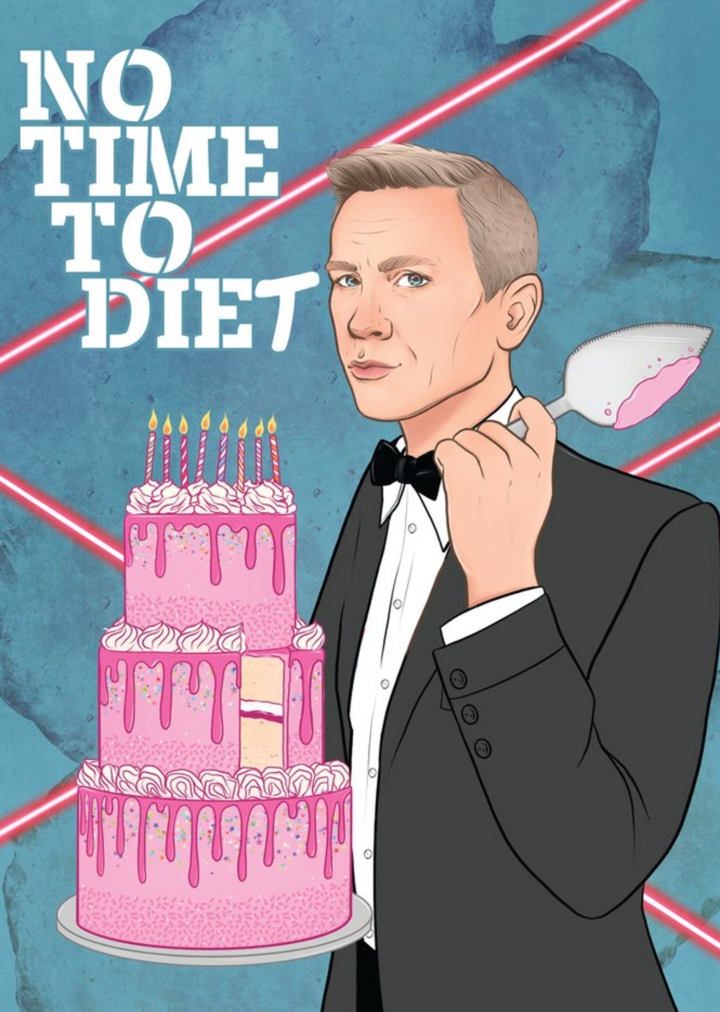 No Time To Diet Funny Film Spoof Birthday Card Ecard