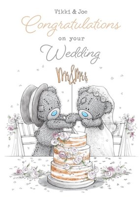 Me To You Tatty Teddy Congratulations On your Wedding day Mr & Mrs wedding card