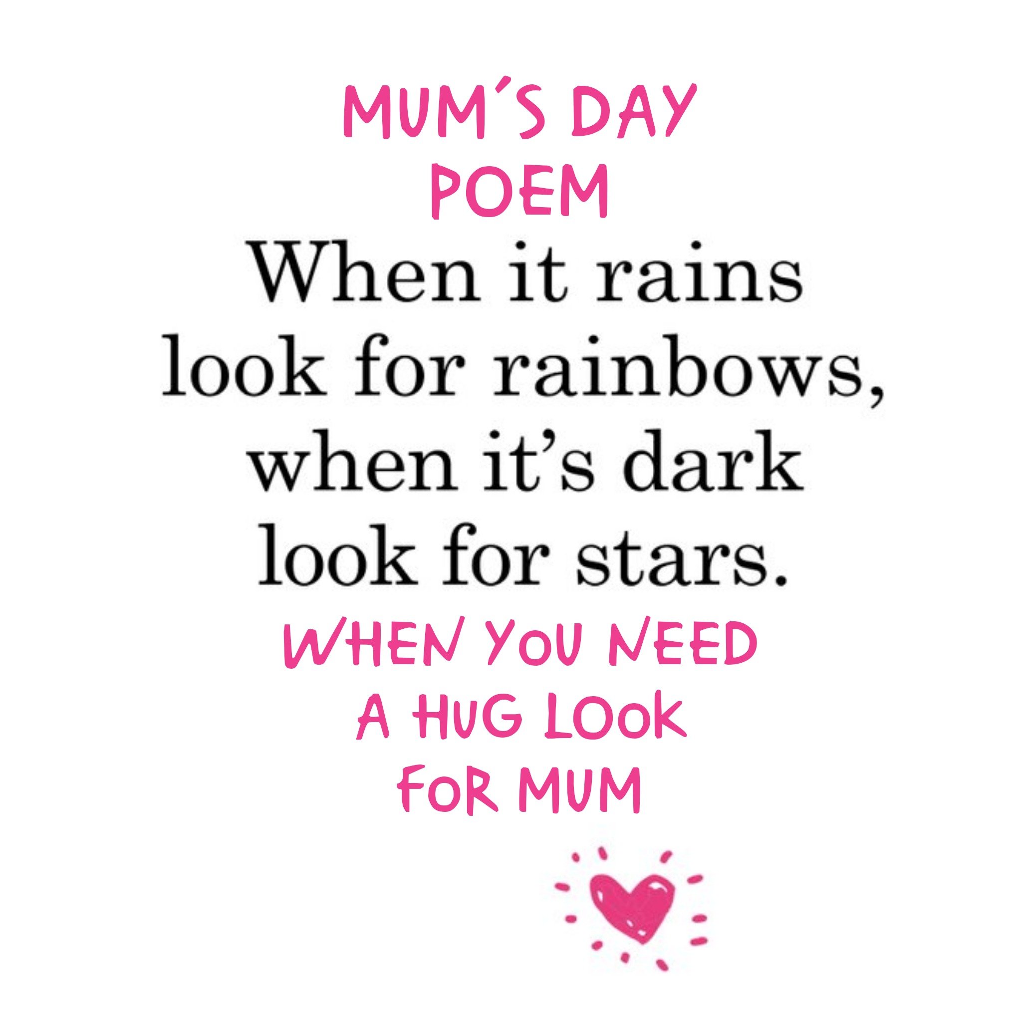 Mother's Day Card - Mum - Funny - Hug, Square