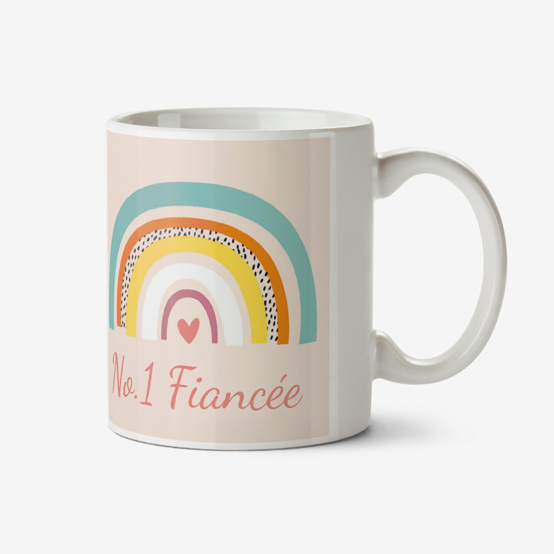 No.1 Fiancée Rainbow Photo Upload Mug Ceramic Mug