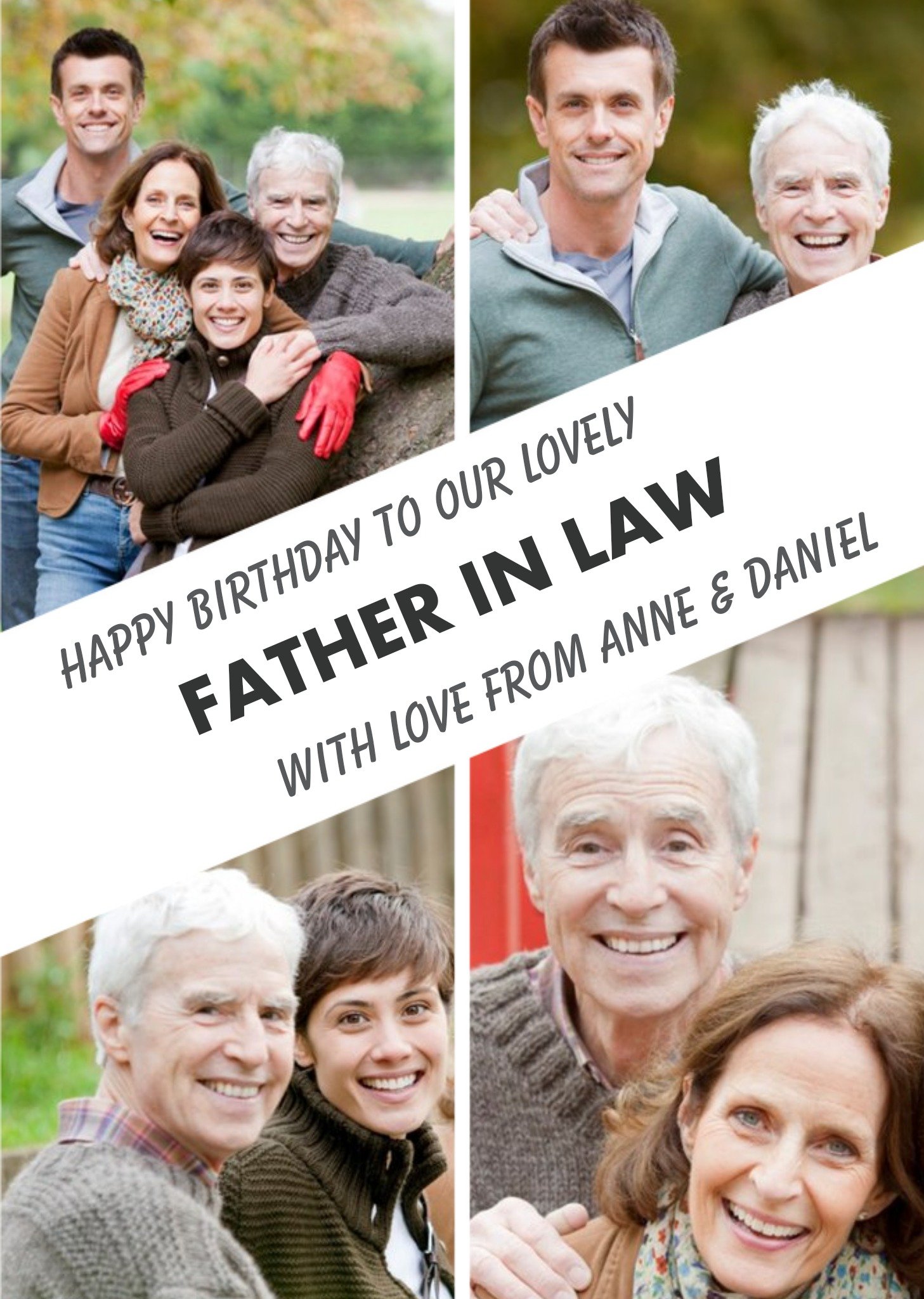 Moonpig Father In Law 4 Photo Upload Birthday Card Ecard