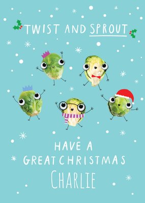 Twist And Sprout Christmas Card