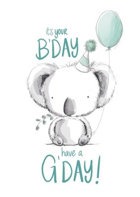 Double Pea Design Koala Bear Pun Birthday Card