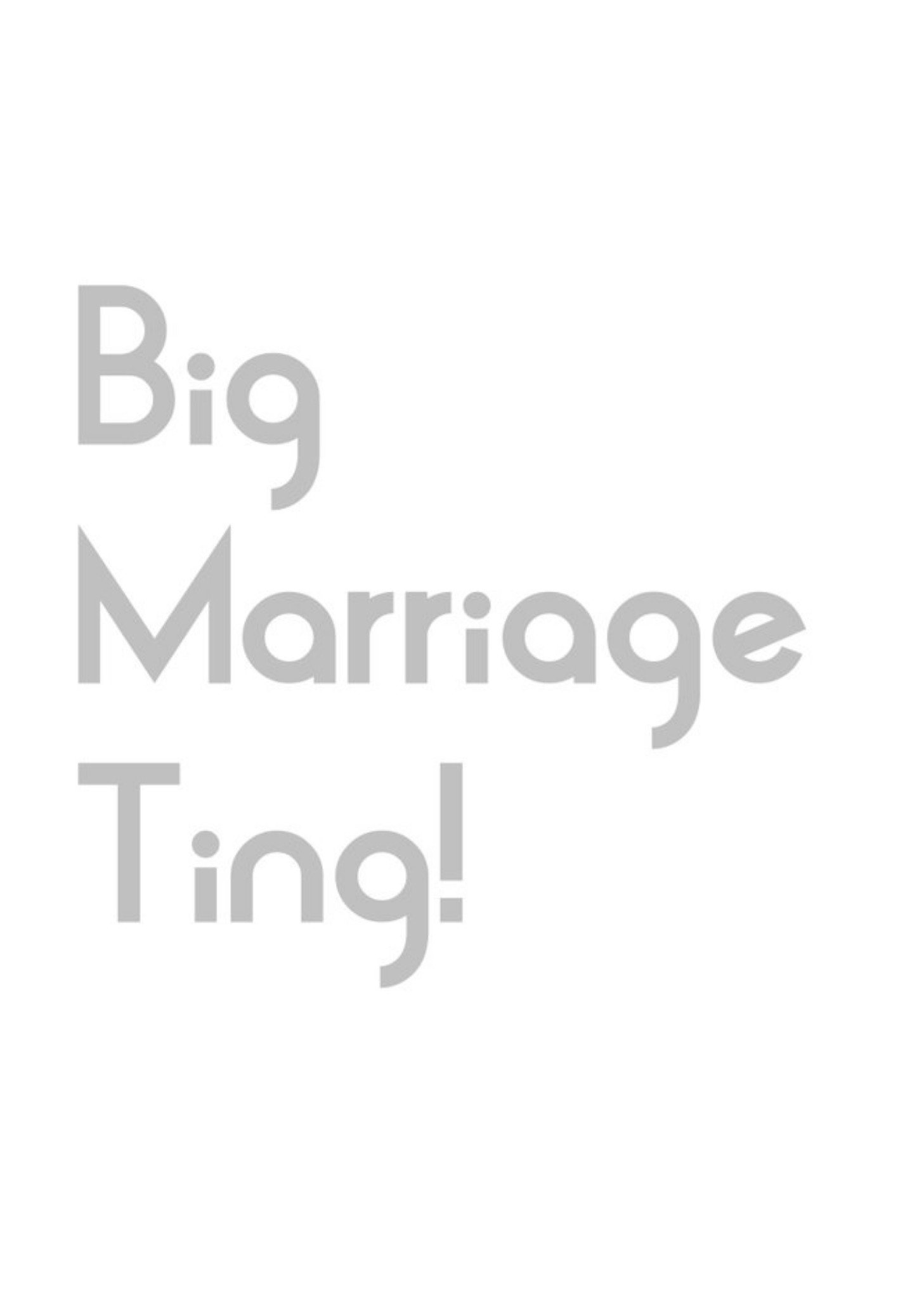Moonpig Streetgreets Modern Typographic Wedding Card, Large