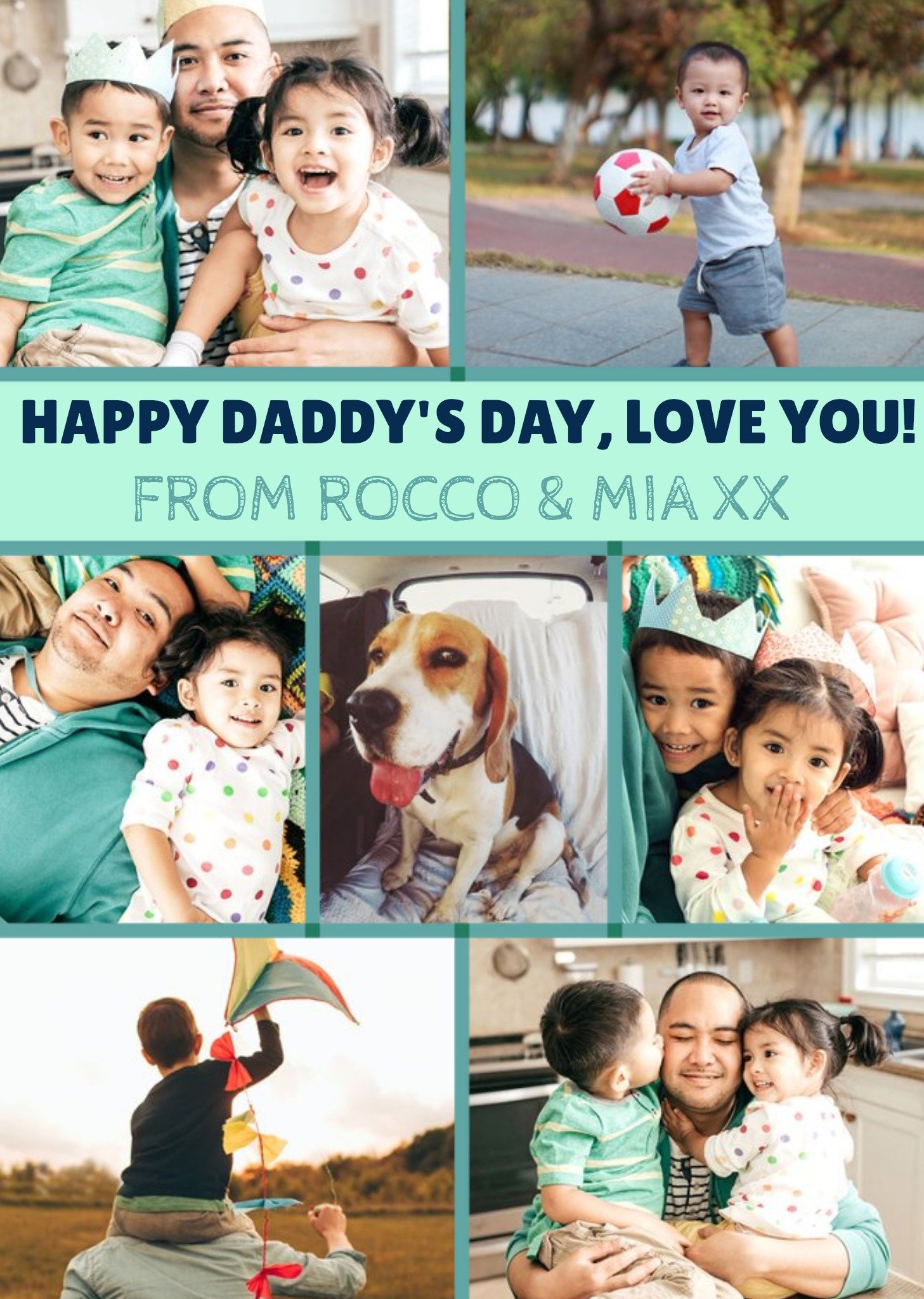 Moonpig Happy Daddy's Day Photo Upload Father's Day Card Ecard