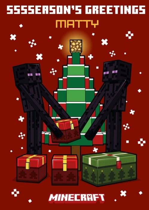 Minecraft Season's Greetings Christmas Card