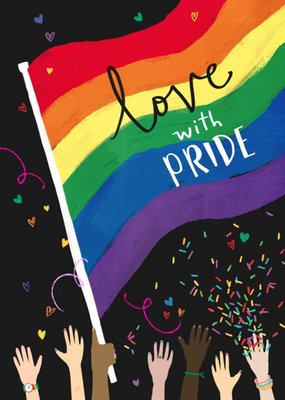 Love With Pride Flag Celebration Card