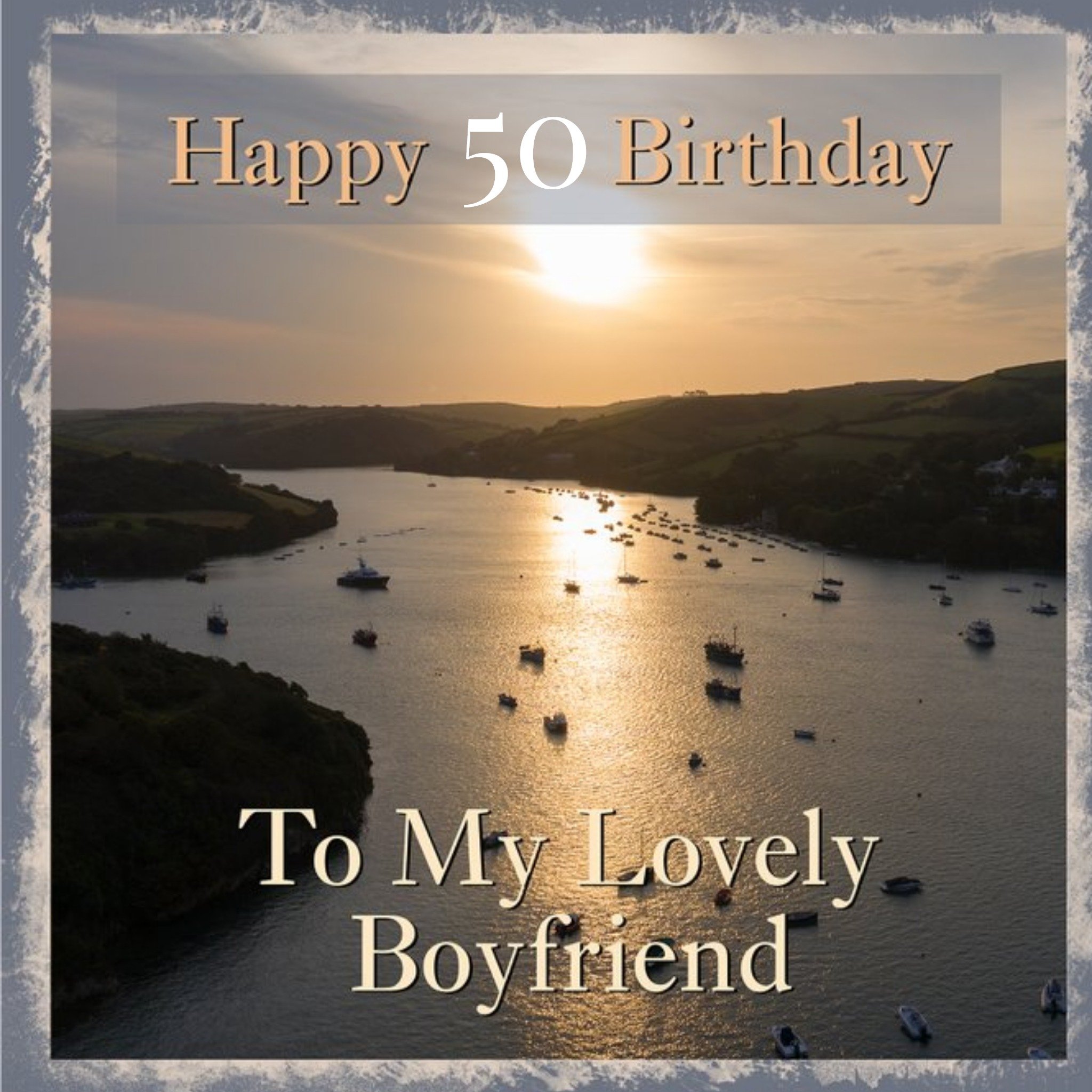 Alex Sharp Photography To My Lovely Boyfriend Birthday Card, Square