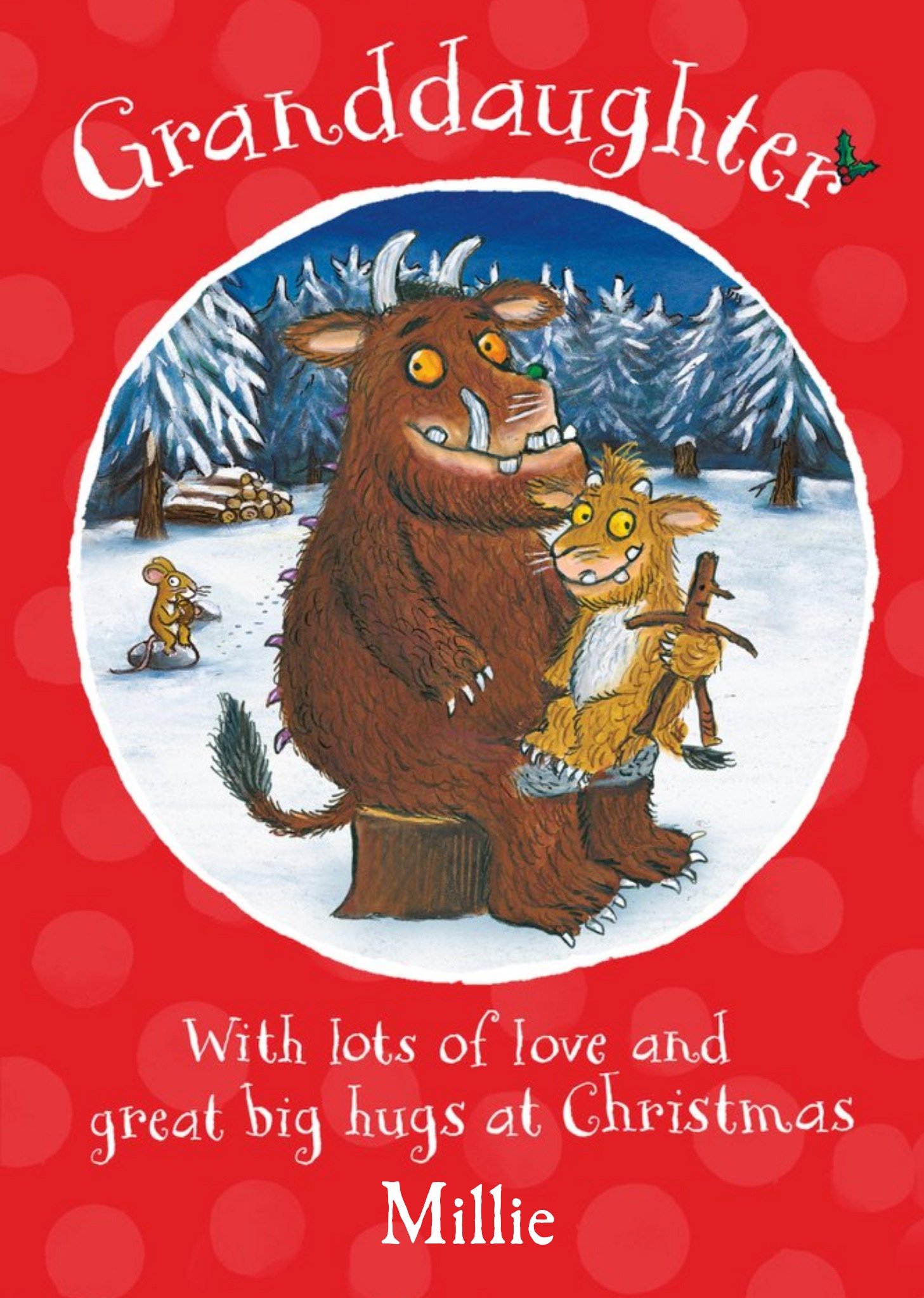 The Gruffalo's Child Granddaughter Christmas Card, Large