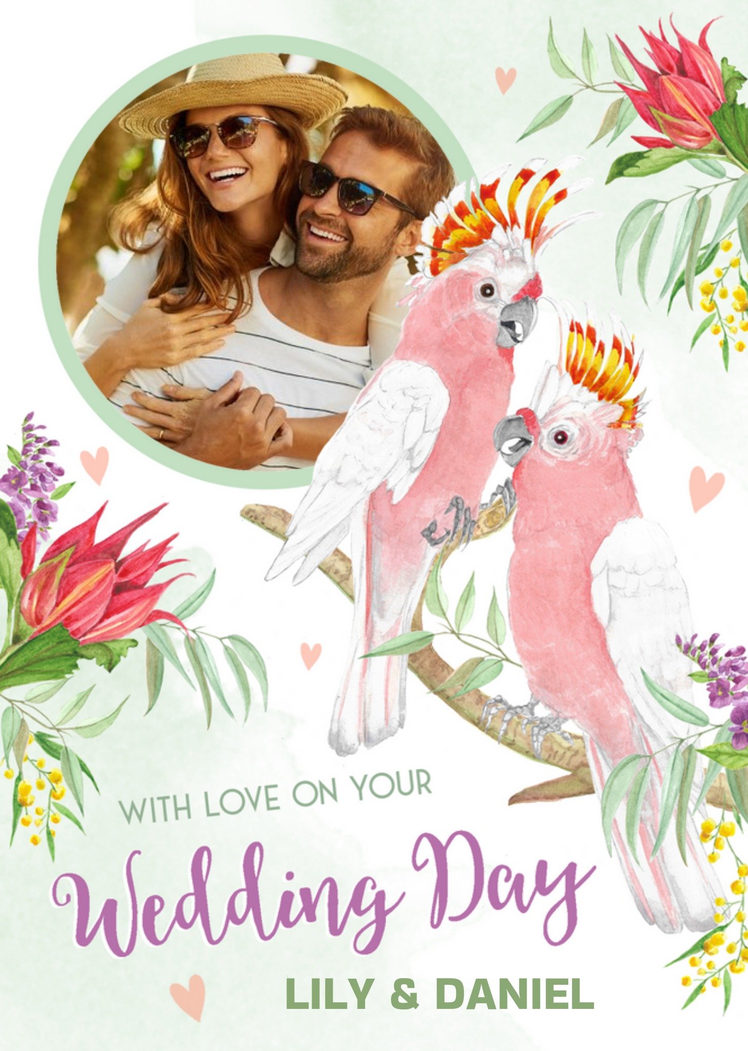 Moonpig Ivy Cottage Studio Sundae Illustration Floral Wedding Australia Birds Card Ecard