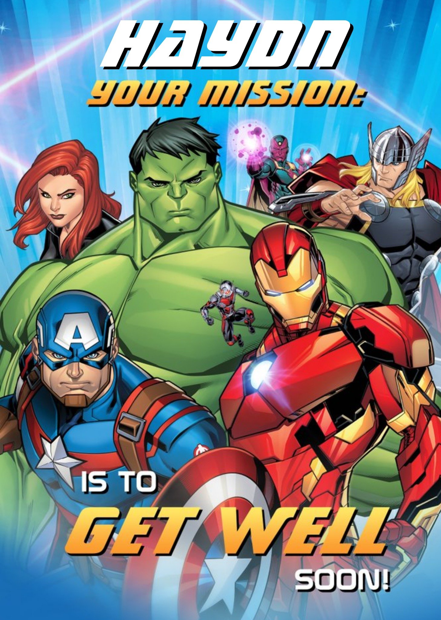 Disney Marvel Avengers Get Well Soon Card - Avengers