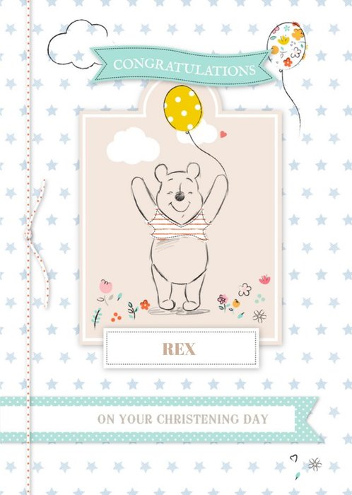 Disney Winnie The Pooh Congrats On Your Christening Card